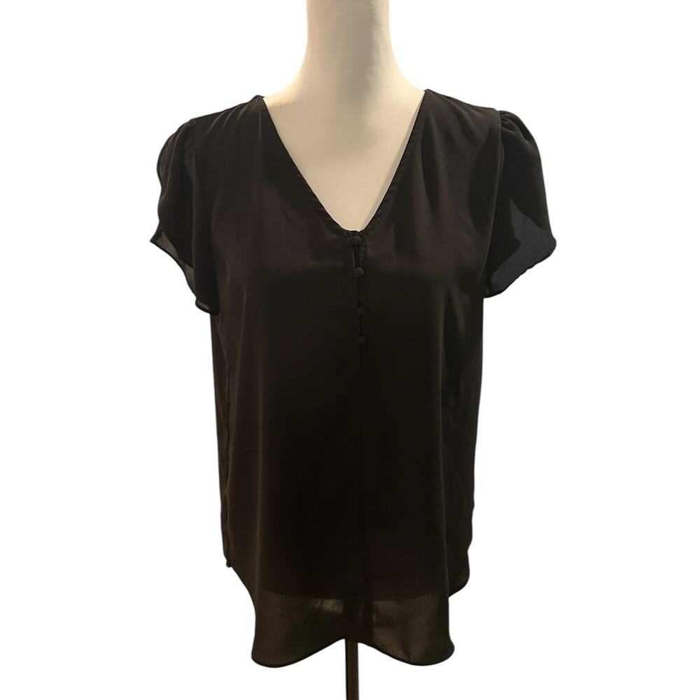 Philosophy Black Short Sleeve Top Medium